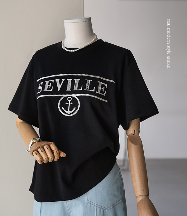 seville 자수 티셔츠[티셔츠CYC45]안나앤모드